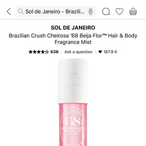 SOL DE JANEIRO
Brazilian Crush Cheirosa '68 Beija Flor™ Hair & Body fragrance